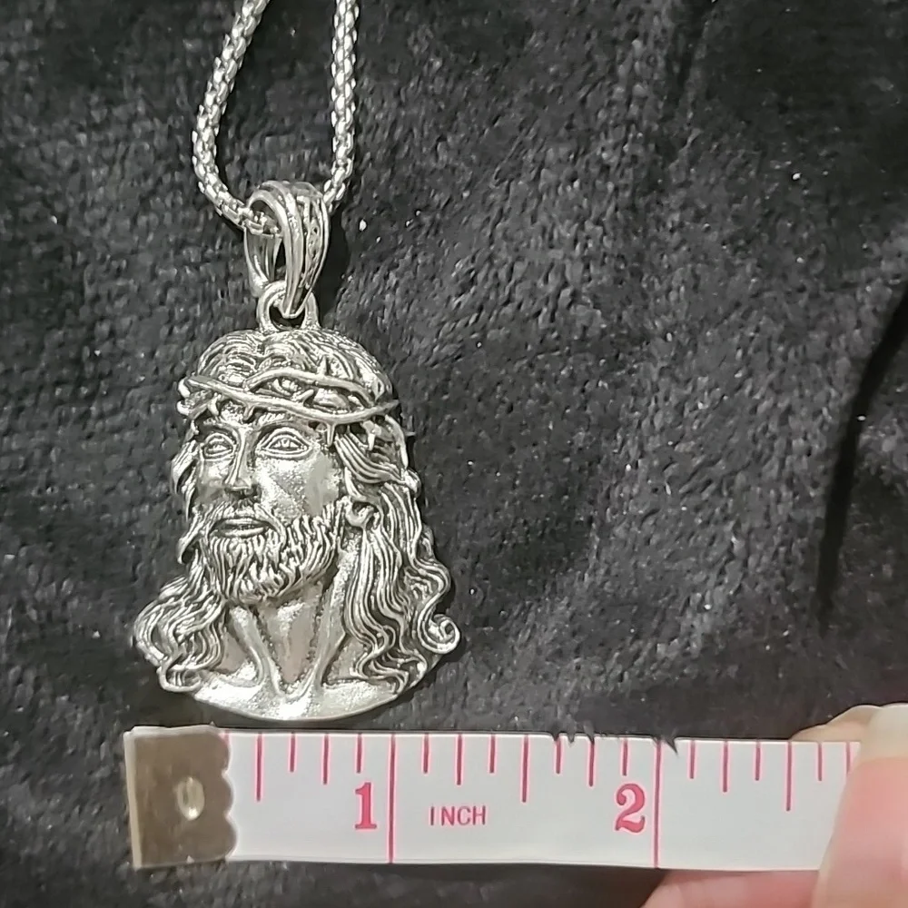 Stainless Steel Jesus Pendant Necklace